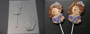 SOFIA the FIRST PRINCESS FACE HEAD Chocolate Candy Soap Lollipop Mold - Picture 1 of 1