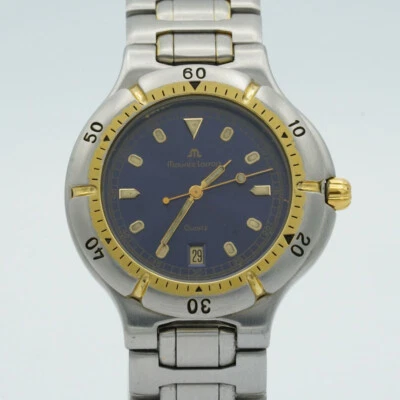 Reloj Maurice Lacroix Clásico Hombre Acero/Dorado Chapado Cuarzo 38mm Azul ML116 Foto 1 de 4