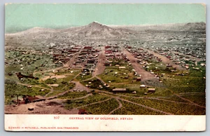 Goldfield Nevada~Downtown City Birdseye~Mountains Behind~c1905 Postcard - Picture 1 of 2
