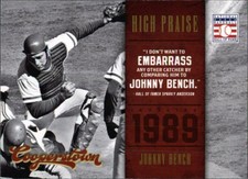 Johnny Bench 2012 Panini Cooperstown High Praise #3 HIGH GRADE