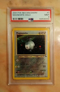 2001 Pokémon Magnemite Neo Discovery #7 HOLO Unlimited PSA 9 MINT - Picture 1 of 2