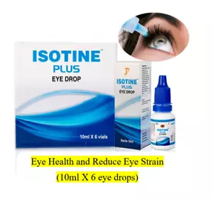 100% Ayurvedic ISOTINE PLUS EYE DROP mejora la salud ocular (10 ml X 6 gotas ... - Imagen 1 de 10