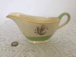 Art Deco Newhall Gravy Boat Tulip Pattern Romney Nirvana Shape - Picture 1 of 8
