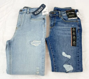 Lot of 2: OshKosh B'Gosh & Art Class Girls Size 10 Jeans Blue Distressed Stretch - Picture 1 of 13