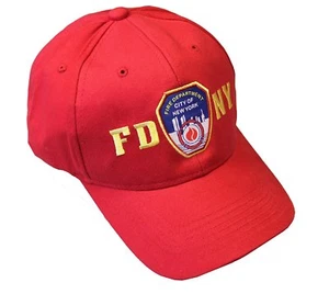 FDNY Junior Kids Baseball Hat Fire Department of New York Red One Size - Picture 1 of 4