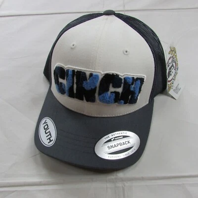 Cinch Youth Camo Logo FLEXFIT Baseball Trucker Cap Hat - Navy/White - Image 1 of 2
