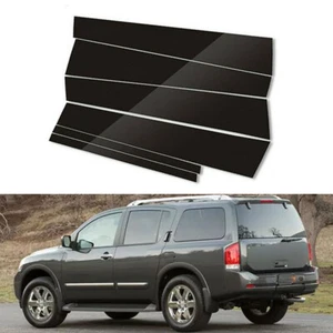 For Nissan Armada 2005-2015 Window Decal Pillar Posts Cover Trim Glossy Black - Picture 1 of 16