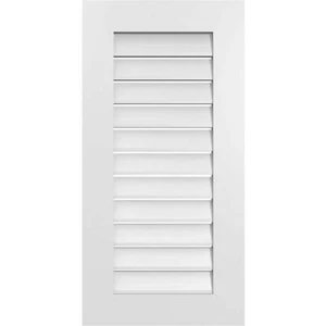 Ekena Millwork Gable Vent/Louver Pvc 18"Wx36"H Vertical Surface Mount Paintable - Picture 1 of 6