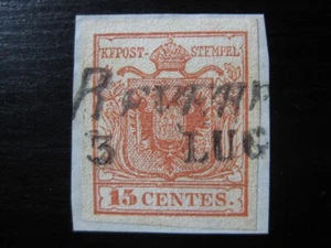 LOMBARDEI-VENETIEN ÖSTERREICH Sc. #4 seltene gebrauchte Briefmarke mit schönem Stempel! (18) - Bild 1 von 1