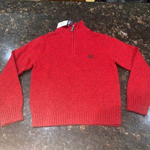 NEU Neu mit Etikett Chaps by Ralph Lauren Jungen rot 1/4-Reißverschluss Pullover Gr XS 6-7 regulär $ 45 - Bild 1 von 7