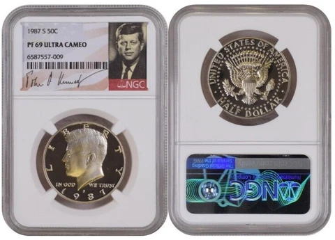 1987 S KENNEDY HALF DOLLAR 50C NGC PF 69 ULTRA CAMEO Cover