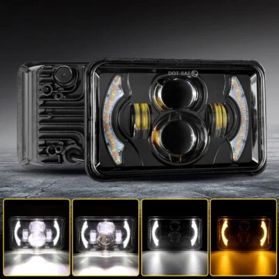 Faro LED alto/bajo DRL bombilla 1 pieza para Suzuki DRZ250 DRZ400SM DRZ400S E 4x6" pulgadas Foto 1 de 4