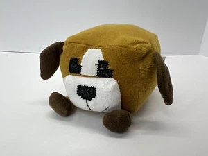 Nanco Pixel Square Brown White Block Stuffed Plush Minecraft Puppy Dog Shimmer - Picture 1 of 10