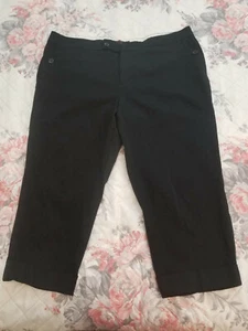 Jennifer & Grace Women's Cropped Pants Black Color 22w - Picture 1 of 7