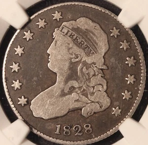1828 Large Size Capped Bust Quarter, NGC VG8, Beautiful Original Surfaces! - Picture 1 of 4