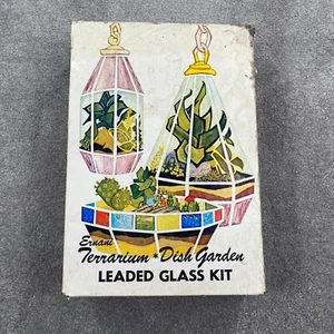 Ernani Terrarium Dish Diy Craft Leaded Glass Kit Lighted Garden Size 10"X18" - Picture 1 of 12