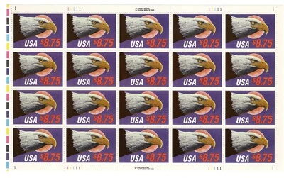 1988 Eagle & Moon Scott #2394 MNH $8.75 full sheet of 20 plate number 11111-1 - Image 1 of 2