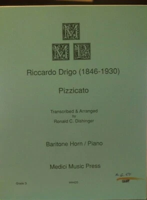 Baritone & Piano Pizzicato by Riccardo Drigo arr Ronald Dishinger out of print  - Image 1 of 3
