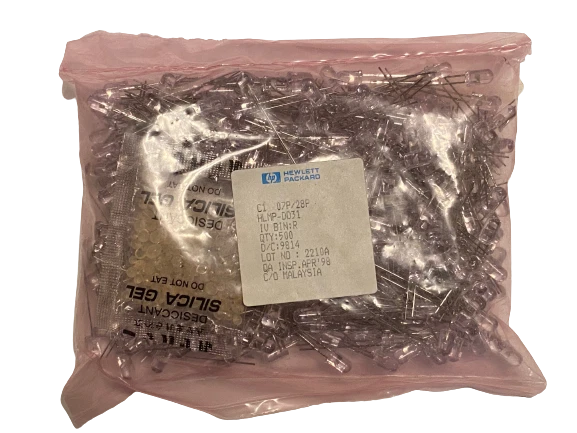 500 PCS HP HLMP-DD31 CLEAR RED LED T-1 3/4 5MM Indication Discrete 2.4V Radial - Image 1 of 1
