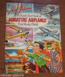 1954 A Punch-out Book Of Miniature Airplanes That Really Glide Pollard / Lowe - Foto 1 di 7