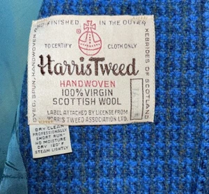 Vtg Rare Harris Tweed Wool Coat Womens Sz Medium? Aqua, Green And Blues 1 Owner - Picture 1 of 17