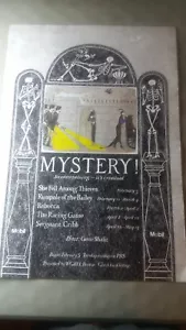 Edward Gorey GEHEIMNIS! Poster PBS mit Host Gene Shalit für WGBH Boston. Neu - Bild 1 von 6