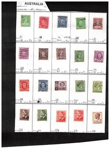 AUSTRALIA RCP EARLY GROUP 40 STAMPS cat $35.++ LOT 303-27b1 - Picture 1 of 2
