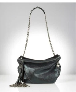 Botkier schwarz Leder Ava Meerjungfrau Handtasche mit Kettenriemen Leder Quaste NYC Design - Bild 1 von 19