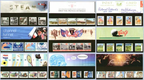 1994 Royal Mail Presentation Packs Complete Commemorative Year Set Nos. 244-252 - Image 1 of 1