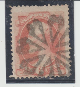 US Scott # 159 Used 6c Lincoln with NYFM Fancy Cancel 2 - Picture 1 of 1