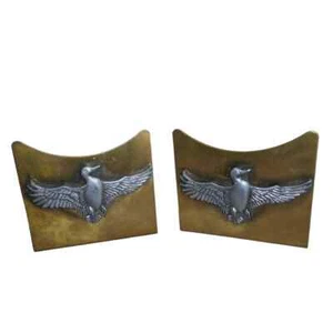 Bookends vintage ottone mallard anatra in volo - Foto 1 di 8
