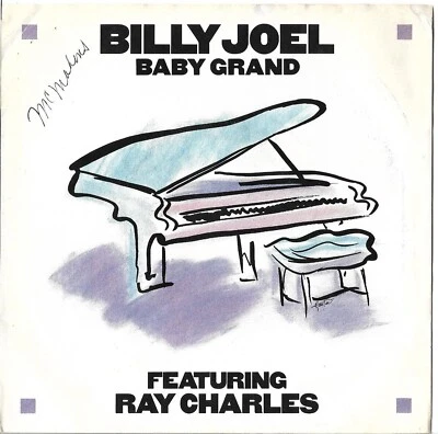 Picture Sleeve ONLY: Billy Joel & Ray Charles: "Baby Grand" from '87 hit - Image 1 of 2