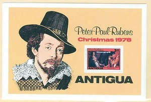 Antiqua 527 Rubens souvenir sheet Christmas 1978 MNH - Picture 1 of 1