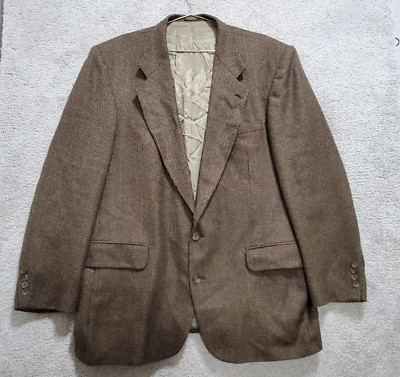 Blazer Oscar de la Renta Hombre 46 L Marrón Pecho Único Pata de Gallo Papá Abuelo Foto 1 de 4