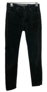 AG Adriano Goldschmied Pants Women Size 25 R Stevie Straight Slim Green Corduroy - Picture 1 of 8