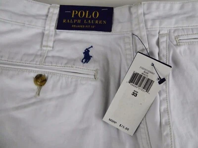 Polo Ralph Lauren Relaxed Fit 10» по внутреннему шву саржи шорты w пони новый с Ярлыками $75 100% хлопок - Изображение 1 из 3