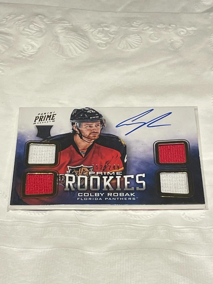 2012-13 Panini Prime Prime Rookies /249 Colby Robak #124 Rookie Auto RC - Image 1 of 1
