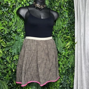 Anthropologie Hache Rock Damen Italien 46 US Large rosa Saum A-Linie Plissee 2385 - Bild 1 von 12