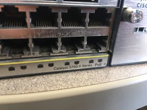 Cisco Catalyst 3750-X WS-C3750X-48PF-L 48 Port Rack Mountable PoE Switch - Picture 1 of 19