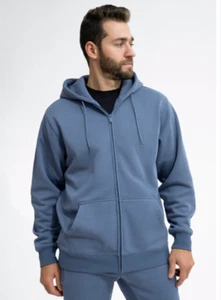 Swet Tailor Strech Fleece Zip Hoodie Medium Blue L - Bild 1 von 2