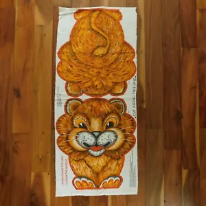Vintage Richard the Lion Cut n Sew Pattern Fabric Cotton 70s Pillow Craft - Picture 1 of 11