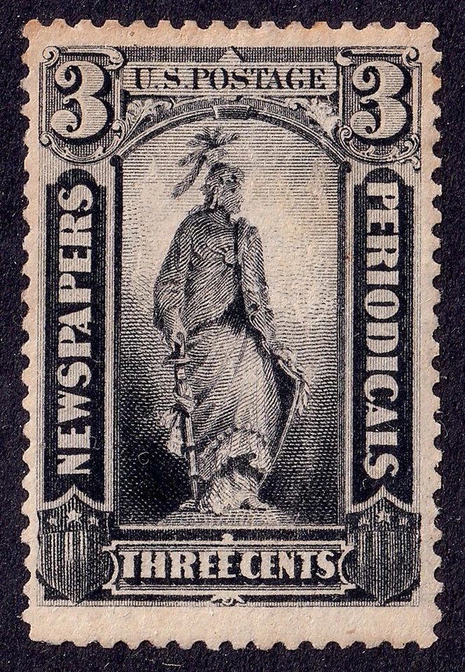 US Scott PR58, 1879 Statue of Freedom, 3c black, H MINT - Image 1 of 1