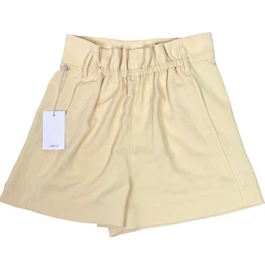 Wilfred Aritzia pantaloncini a vita alta paperbag giallo morbido taglia 6 crepette nuovi con etichette - Foto 1 di 8