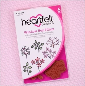 NEW - Heartfelt Creations ~  Window Box Fillers  ~ Cling Stamps & Dies COMBO - Picture 1 of 9