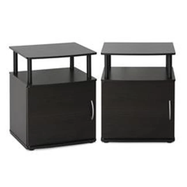 Furinno 2-15114BKW Utility Design End Table  Set Of 2 - Image 1 of 1