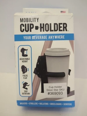 Portavasos de movilidad para cochecito, silla de ruedas, bicicleta, scooter, andador  Foto 1 de 4