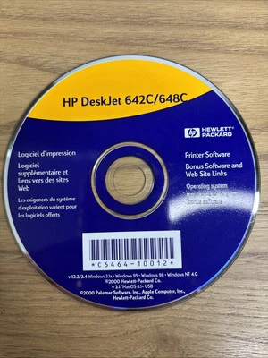 HP Deskjet 642C/648C Windows 3.1x,95,98,NT 4.0,v 3.1 Mac OS 8.1&USB CD Software - Image 1 of 2