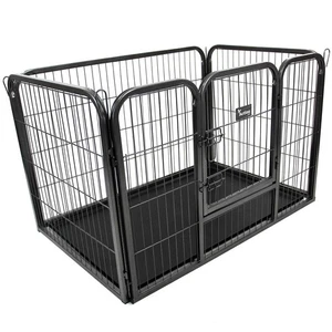 Heavy Duty Dog Puppy Cage Pet Playpen Whelping Box Metal Run Enclosure Floor - Picture 1 of 40