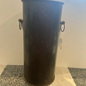 Pattumiera grande in ottone alta 18" - Foto 1 di 5