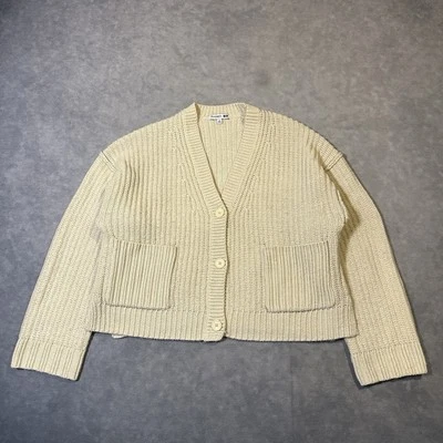 Cárdigan para mujer JW Anderson x Uniqlo mediano beige mezcla de lana grueso tejido botón Foto 1 de 4